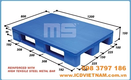 Pallet nhựa kê kho loại PHARMACEUTICAL 
