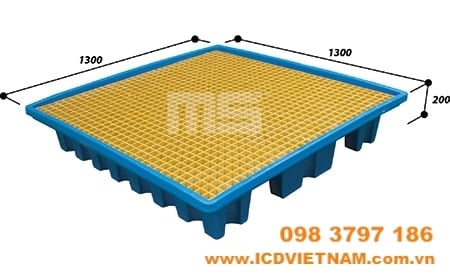 Pallet nhựa kê kho loại SPILL PALLET