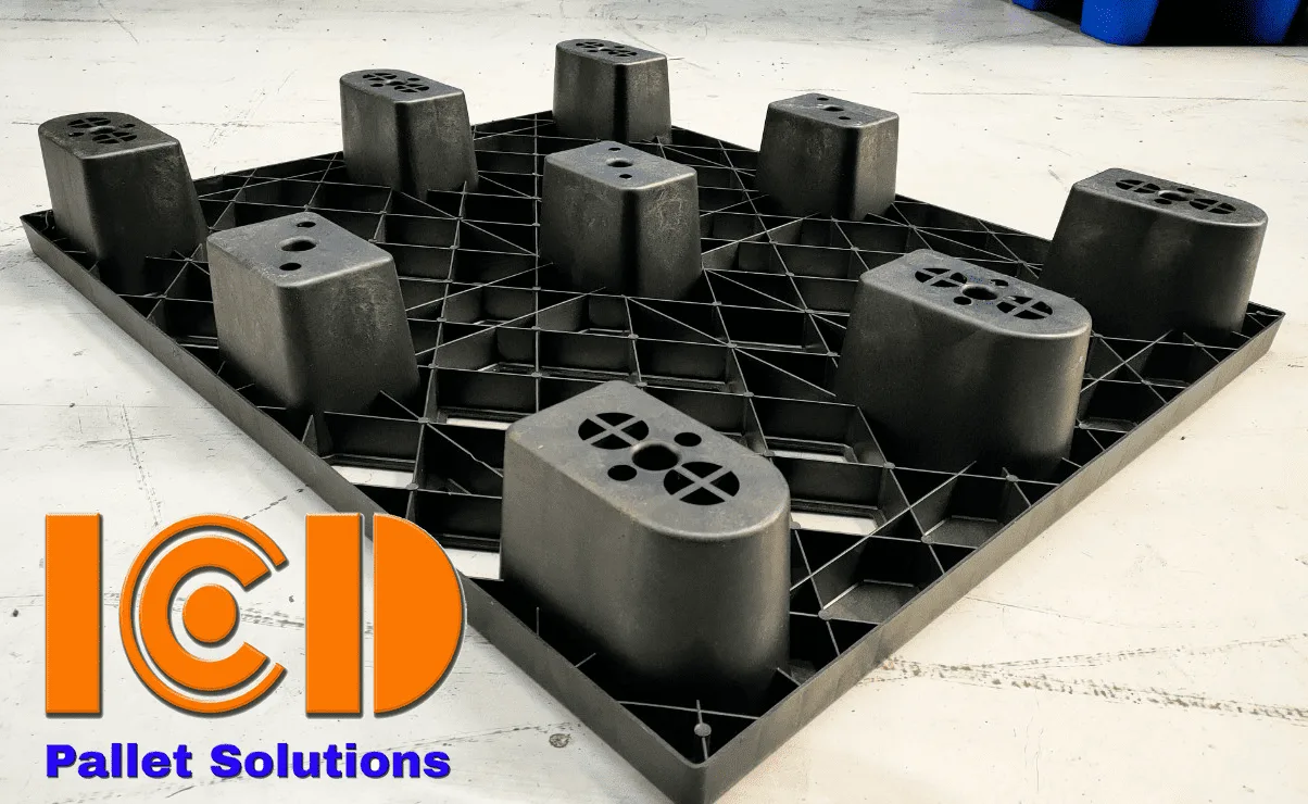 Pallet nhựa cốc ICD KT 1000x800x140mm đen