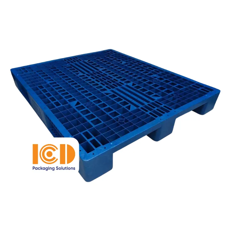 Pallet nhựa ICD KT 1100x1300x150mm xanh tái sinh