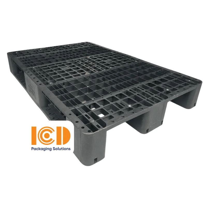 Pallet Nhựa 3 Chân ICD 1200x800x155 mm màu đen