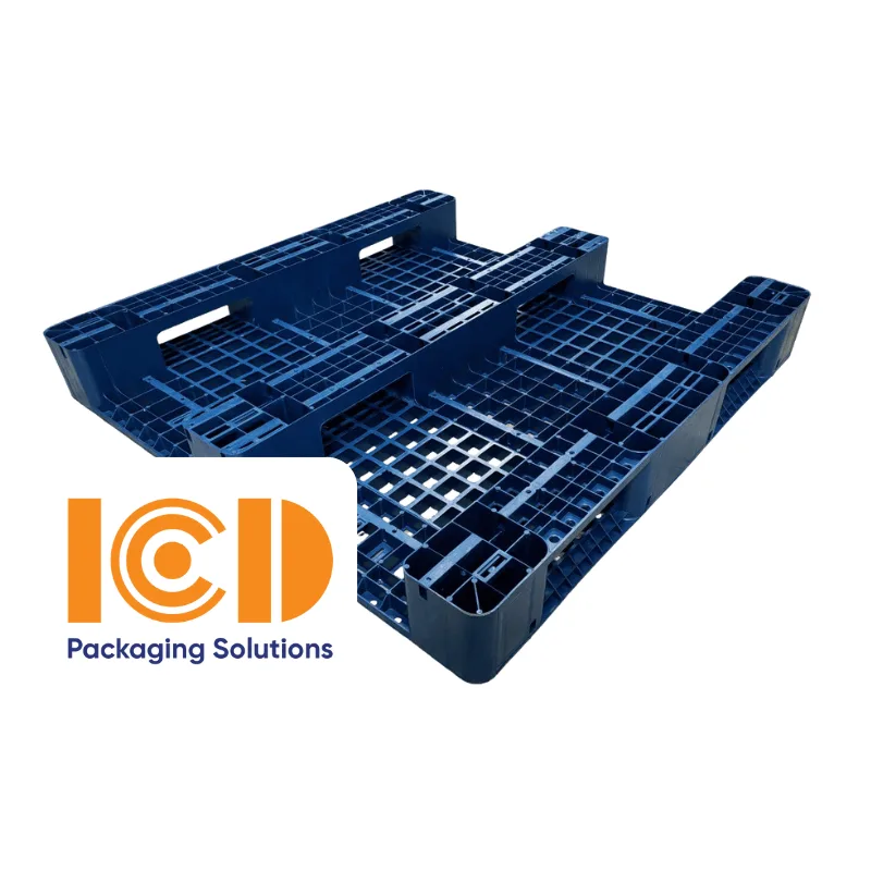 Pallet Nhựa ICD 3 Chân KT 1200x1200x155mm xanh