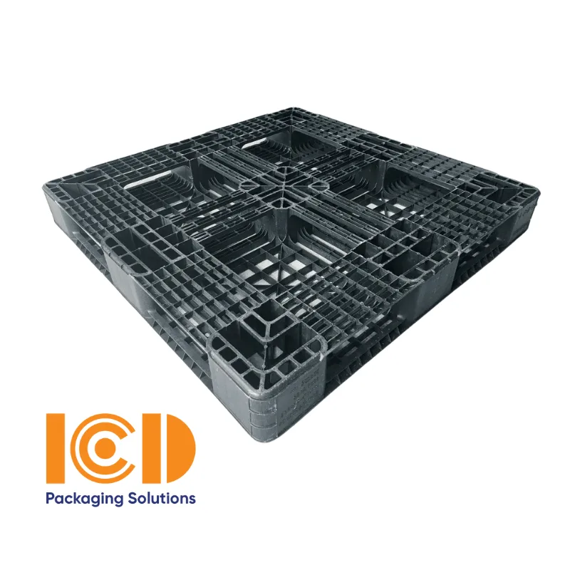 Pallet nhựa cũ ICD KT1000x1000x120mm đen giá rẻ
