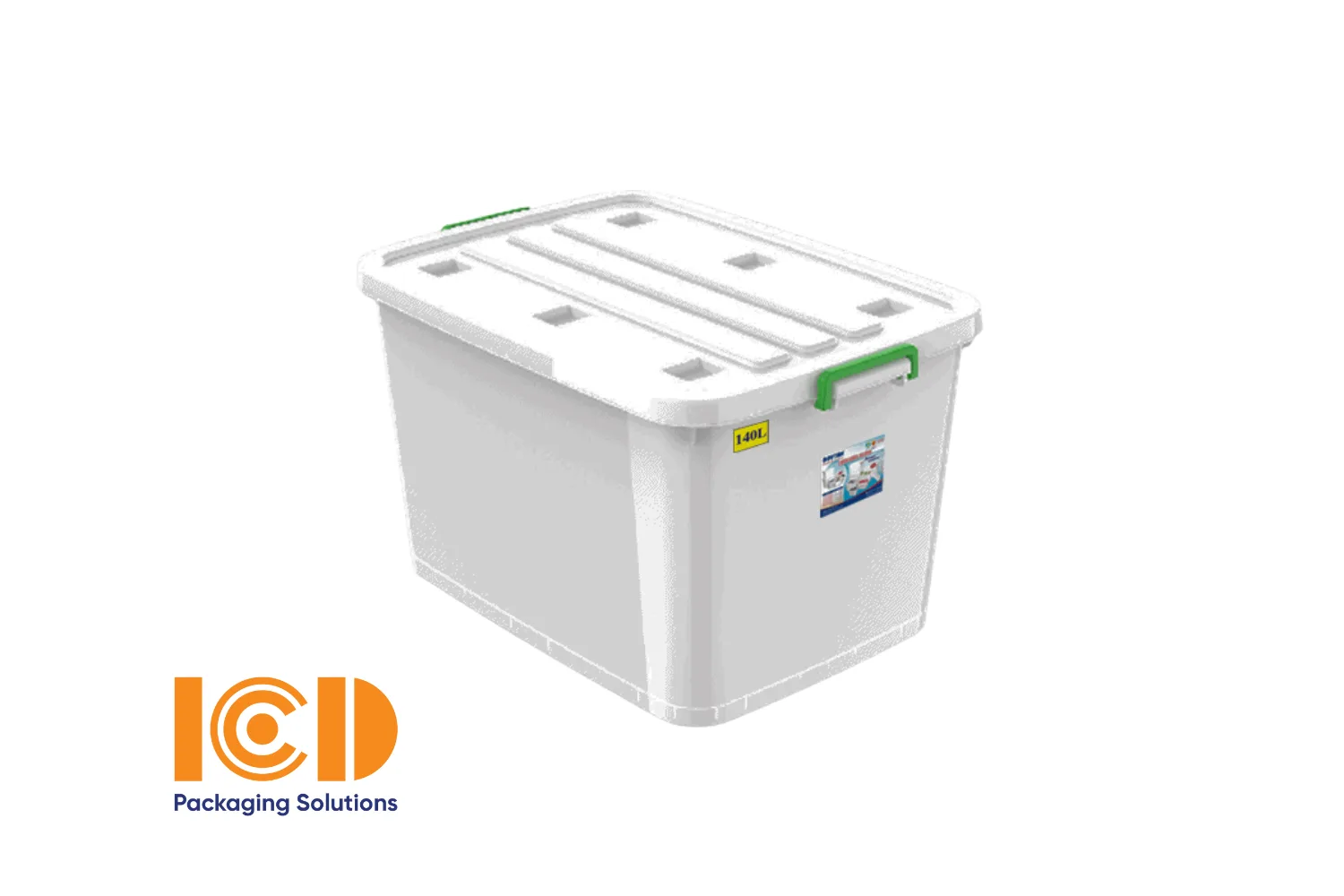 Thùng nhựa ICD-No.214 đa năng vuông 140L