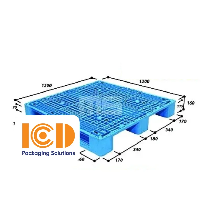 Pallet Nhựa Kê Kho ICD KT 1200x1200x160 mm