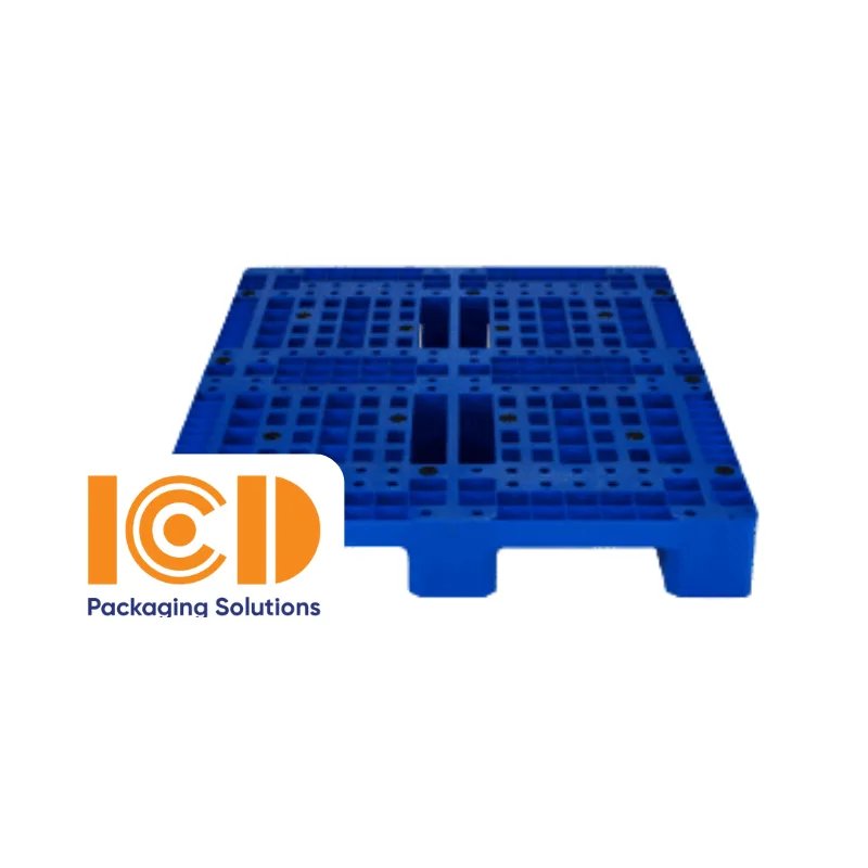 Pallet nhựa kê kho lạnh ICD KT 1200x1000x150 mm màu xanh