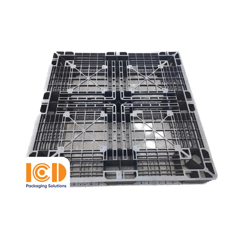 Pallet nhựa giá rẻ ICD KT 1100x1100x120 mm màu đen